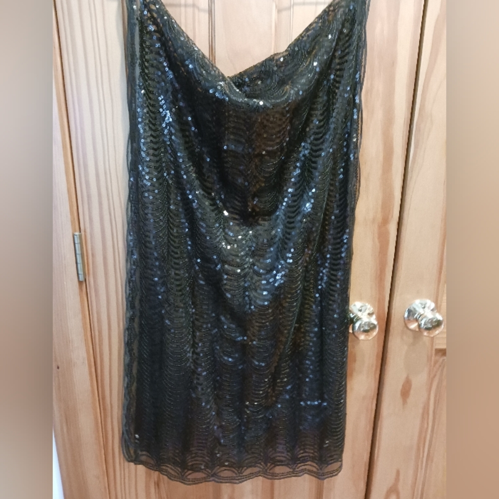 Black Sequin Evening Wrap/scarf NWOT